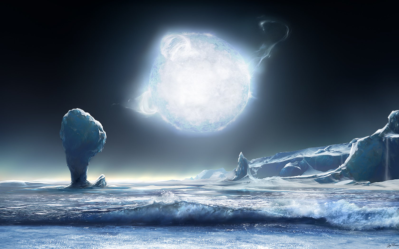Illustration for article titled These Wallpapers of Icy Planets Are Perfect for Winter Escapism